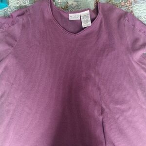White Stag Womens V-Neck Purple Tee